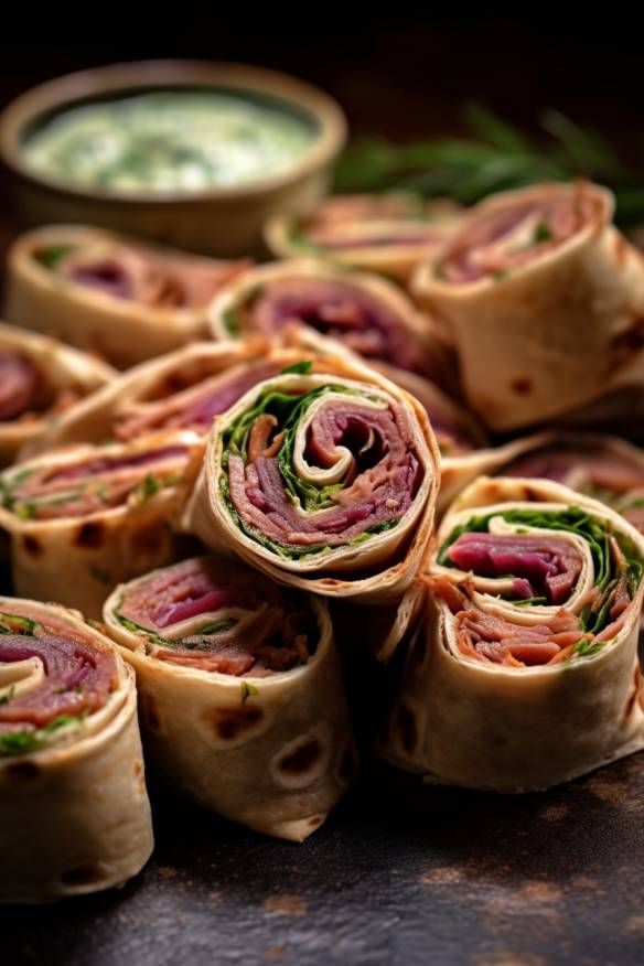 Thunfisch-Wraps - Schnelles Fingerfood für jede Party.