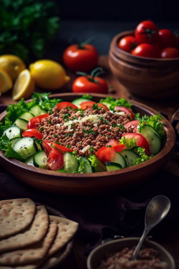 Türkischer Hackfleisch-Salat