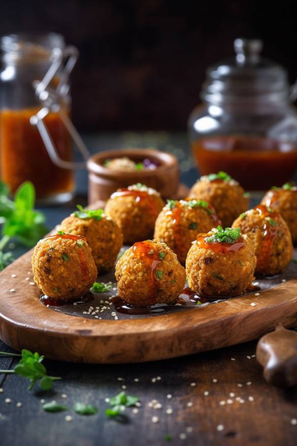 Vegane Kichererbsenbällchen - Perfektes Fingerfood zum Mitnehmen