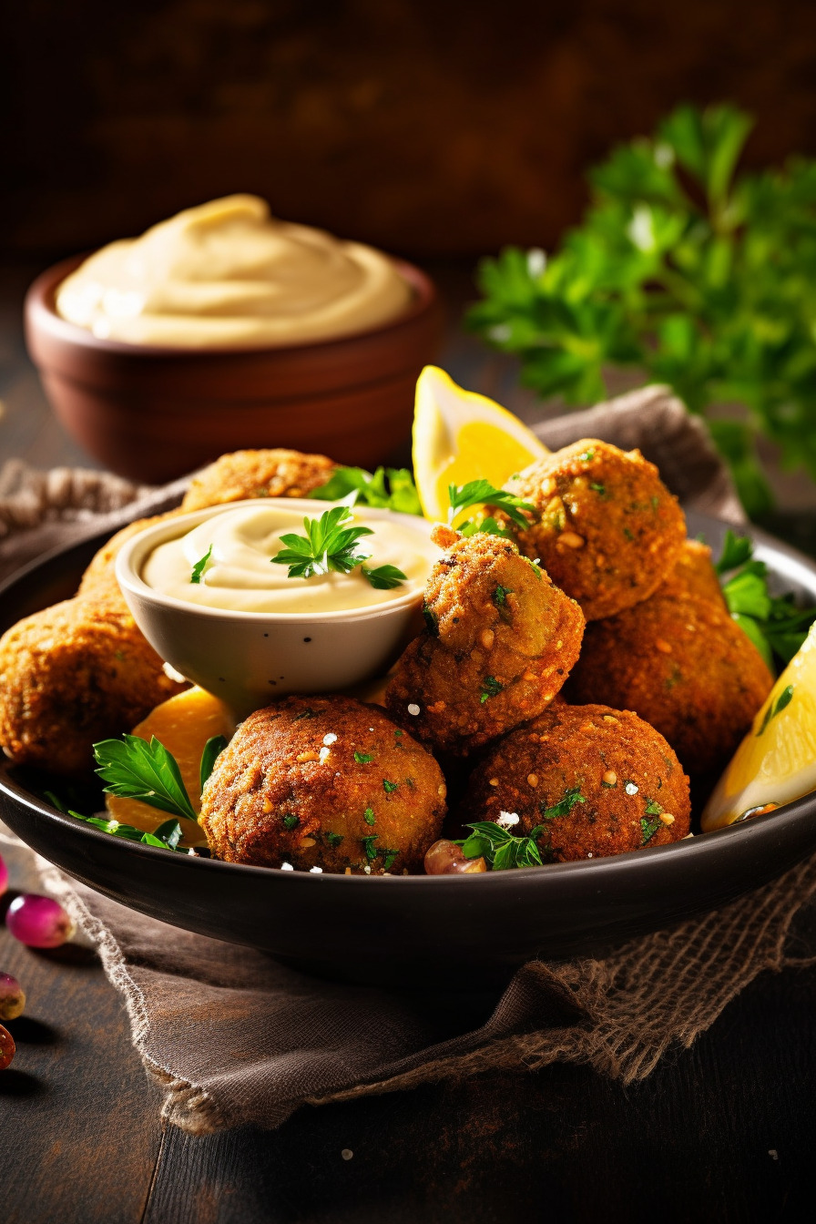 Vegane Falafel mit Hummus-Dip