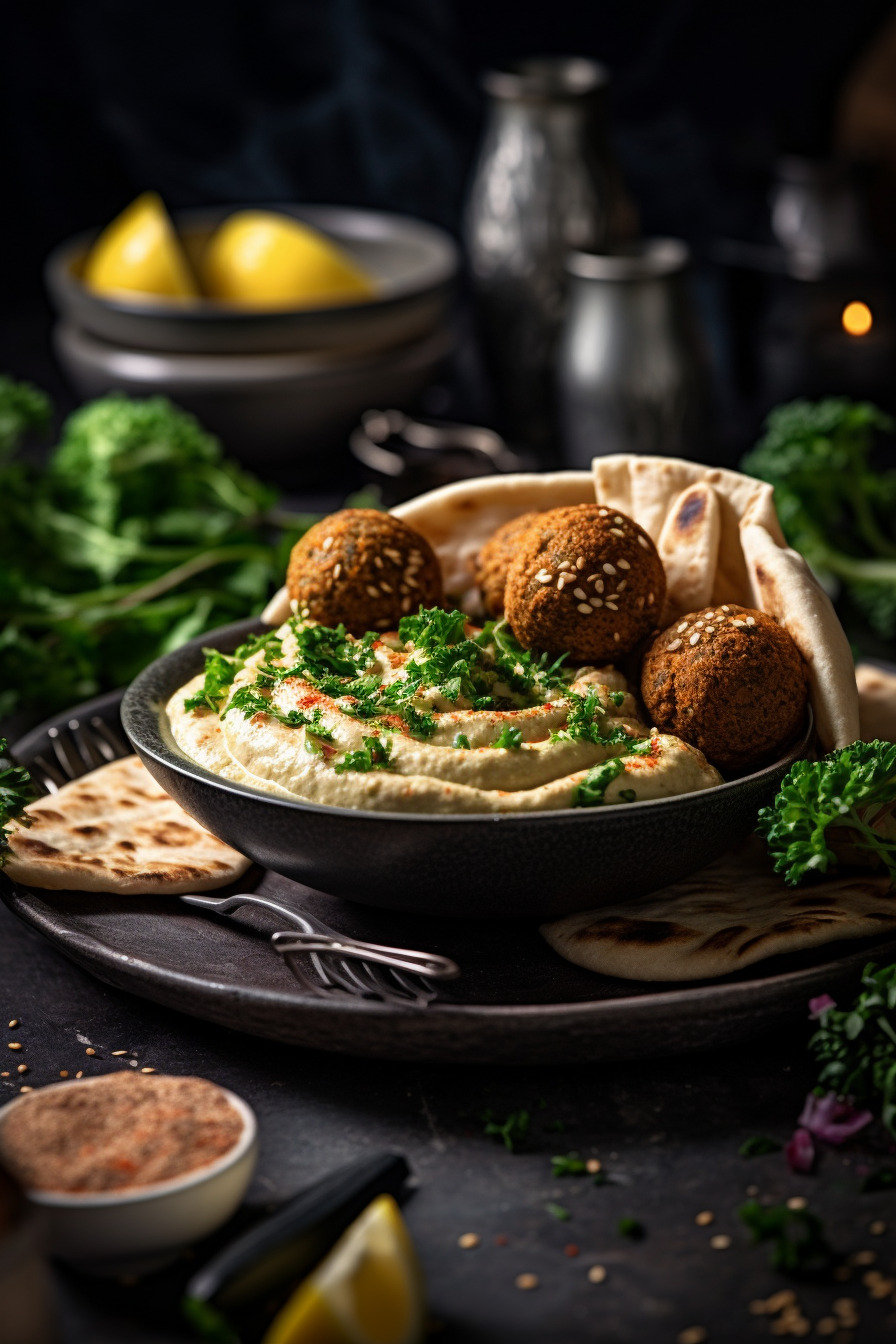 Vegane Falafel mit Hummus-Dip