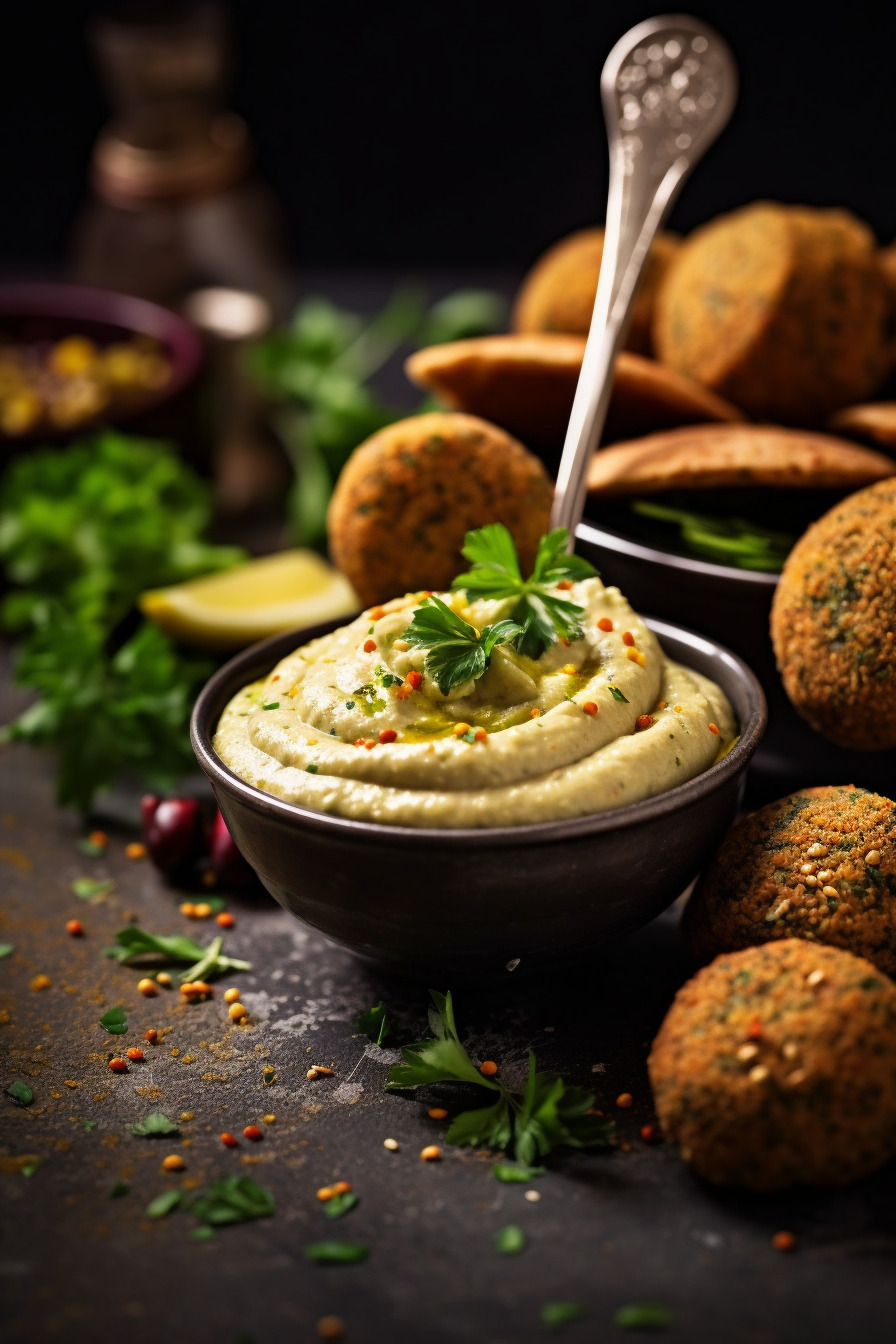 Vegane Falafel mit Hummus-Dip