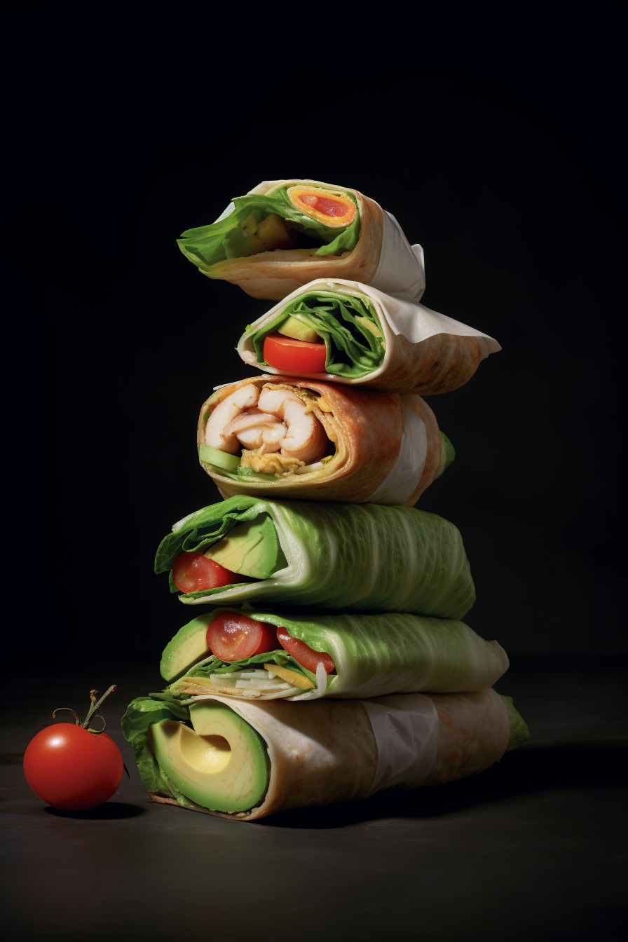 Vegane Gemüse-Röllchen im Wrap