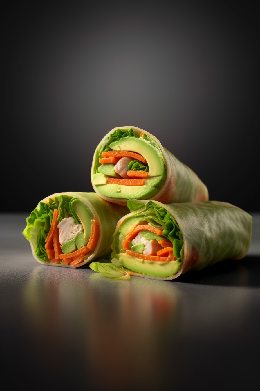 Vegane Gemüse-Röllchen im Wrap