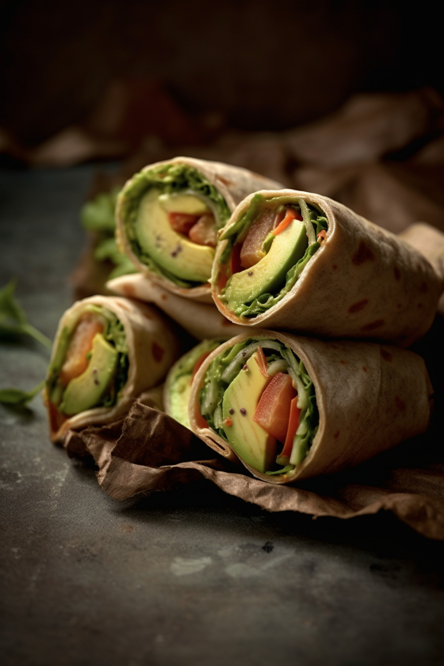 Vegane Gemüse-Röllchen im Wrap