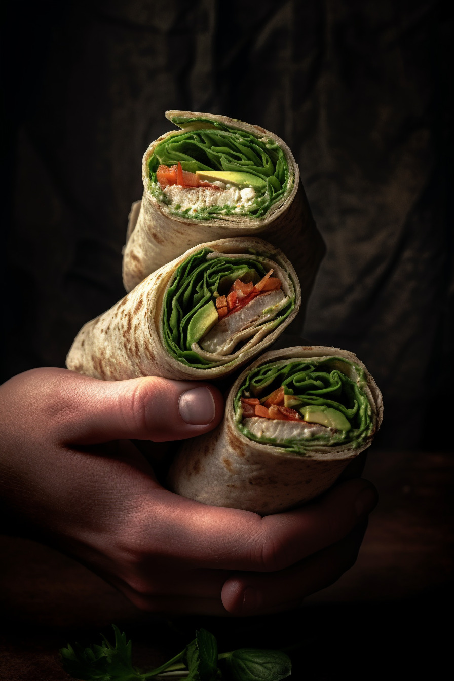 Vegane Gemüse-Wraps als Fingerfood