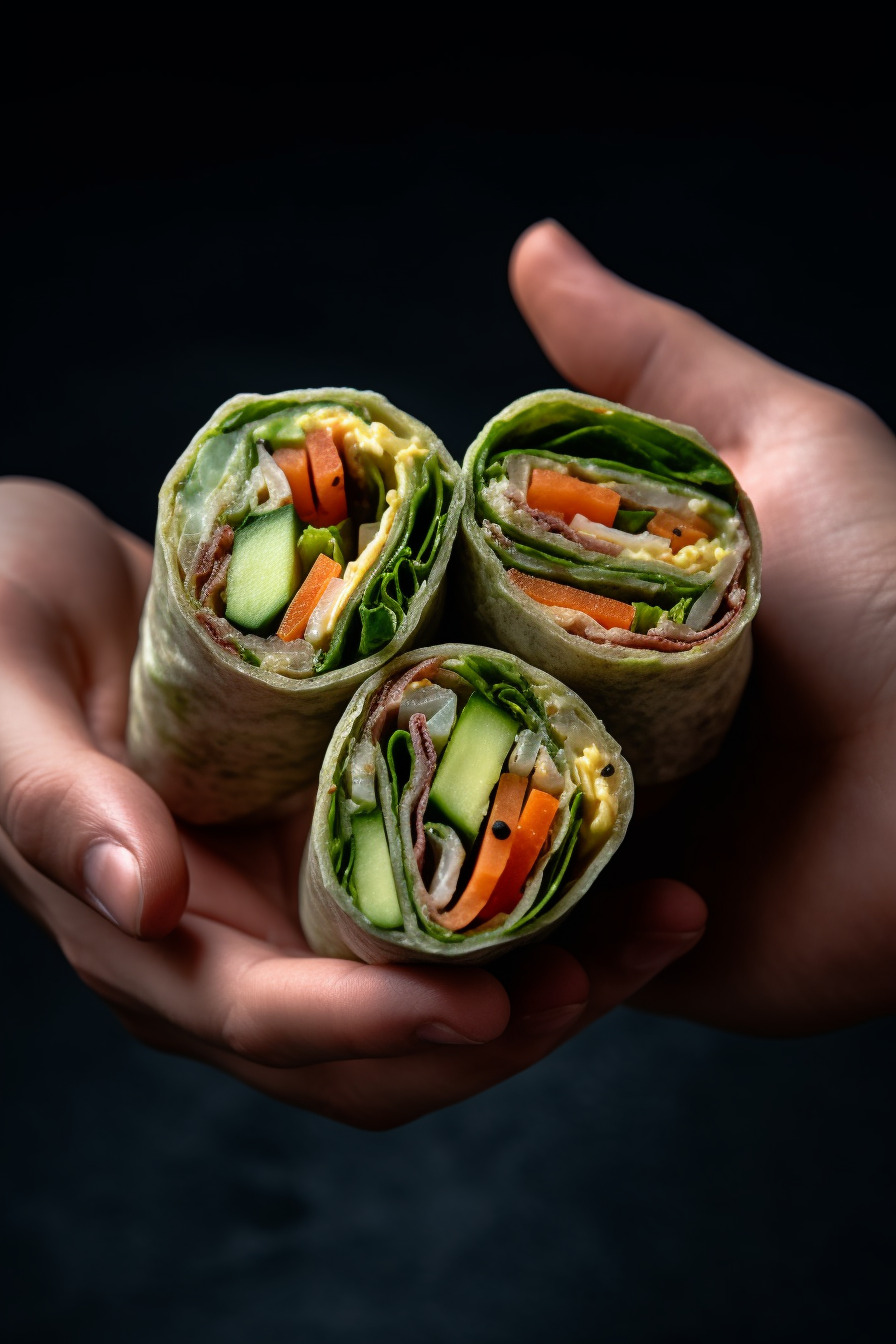 Vegane Gemüse-Wraps als Fingerfood