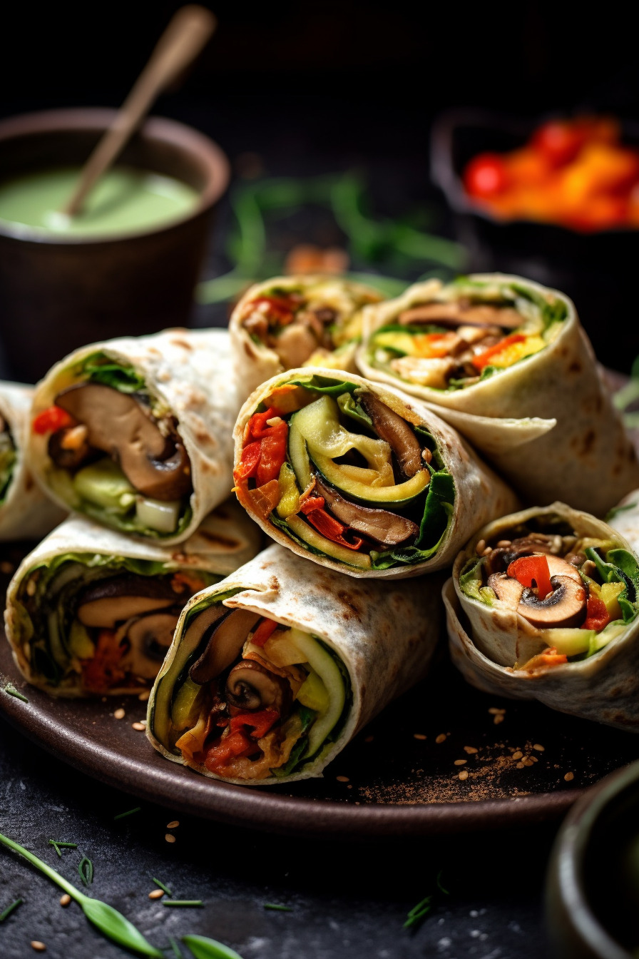 Vegane Gemüse-Wraps als Fingerfood