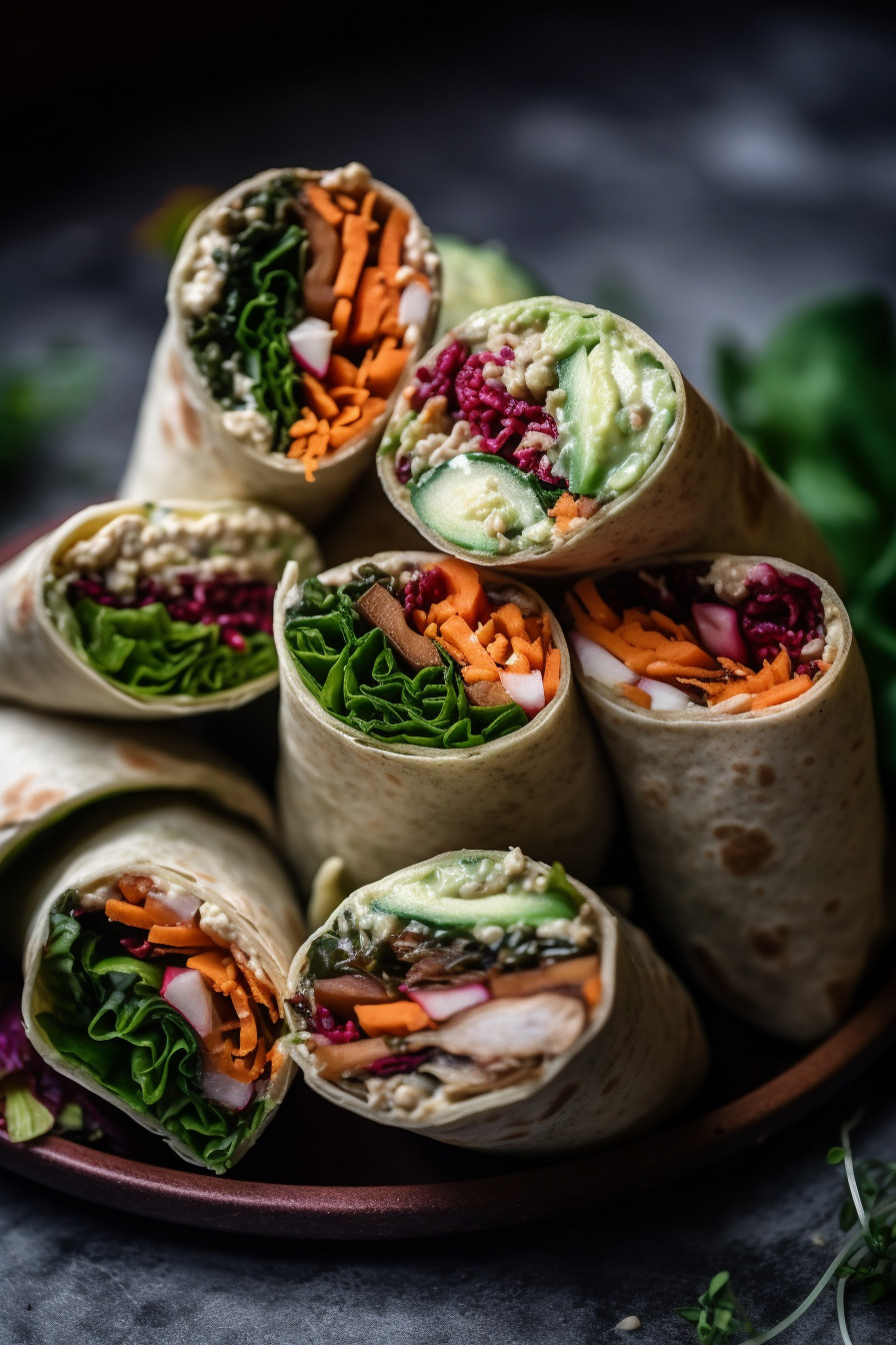 Vegane Gemüse-Wraps als Fingerfood