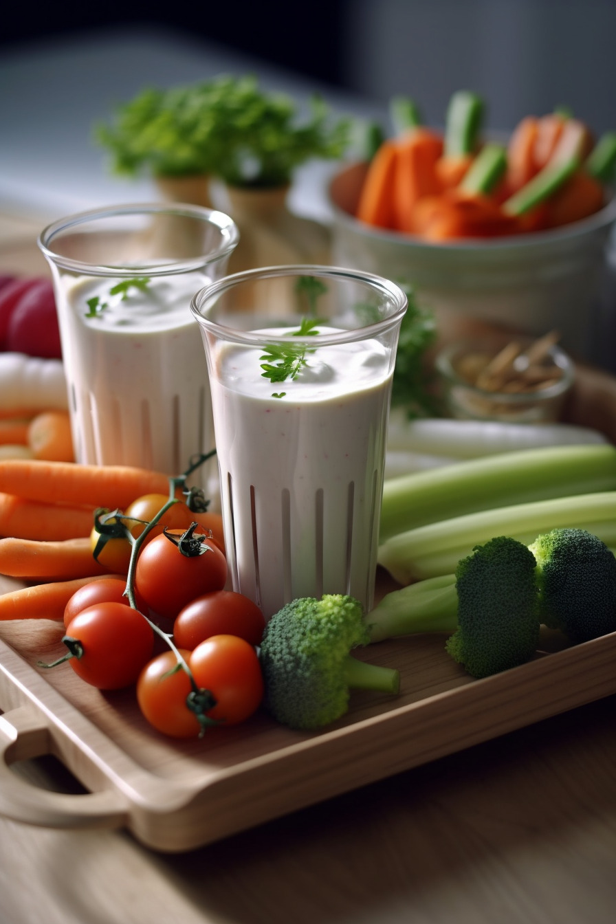 Knackige Gemüsesticks mit Joghurt-Dip