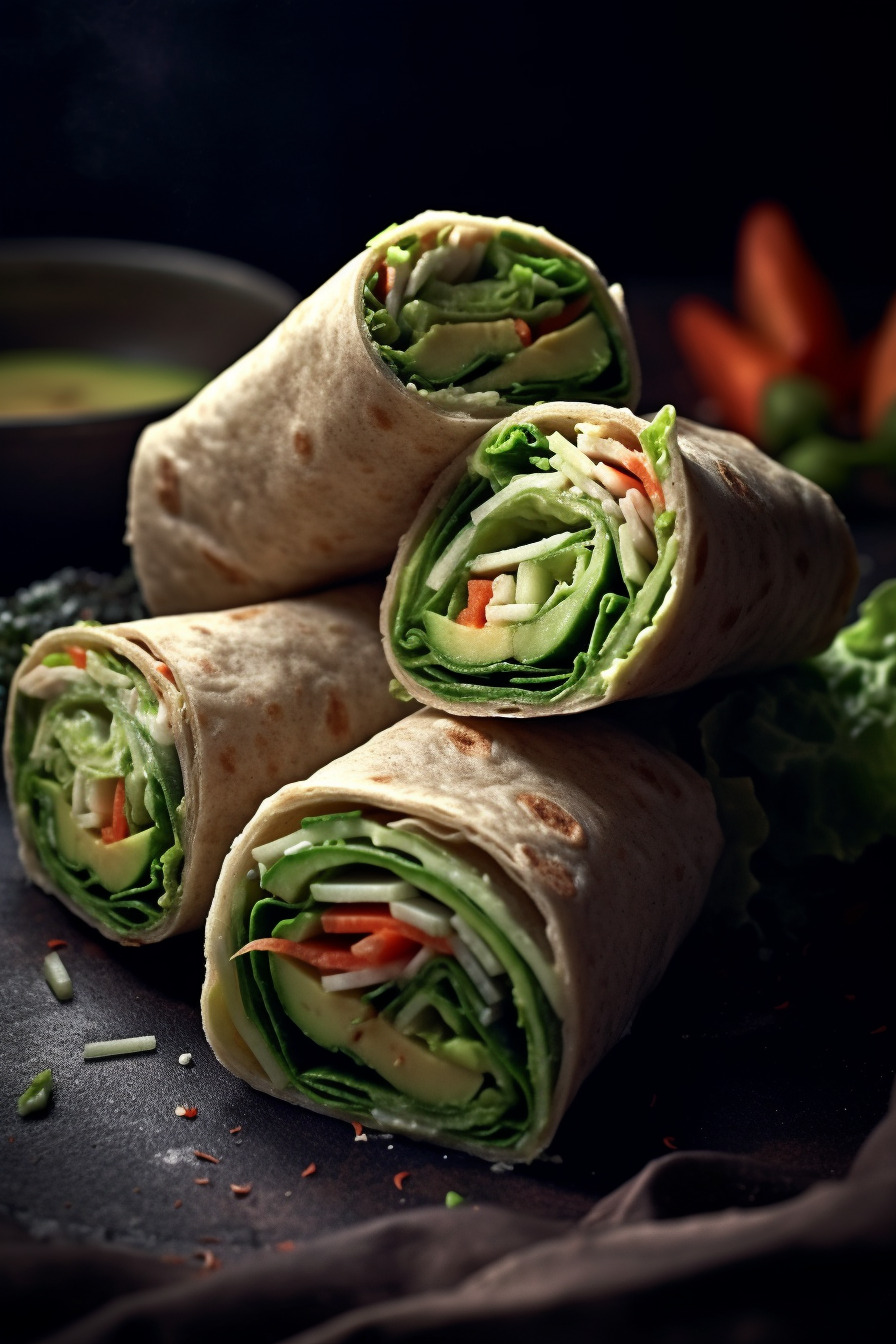 Gemüse-Wrap-Röllchen als Fingerfood