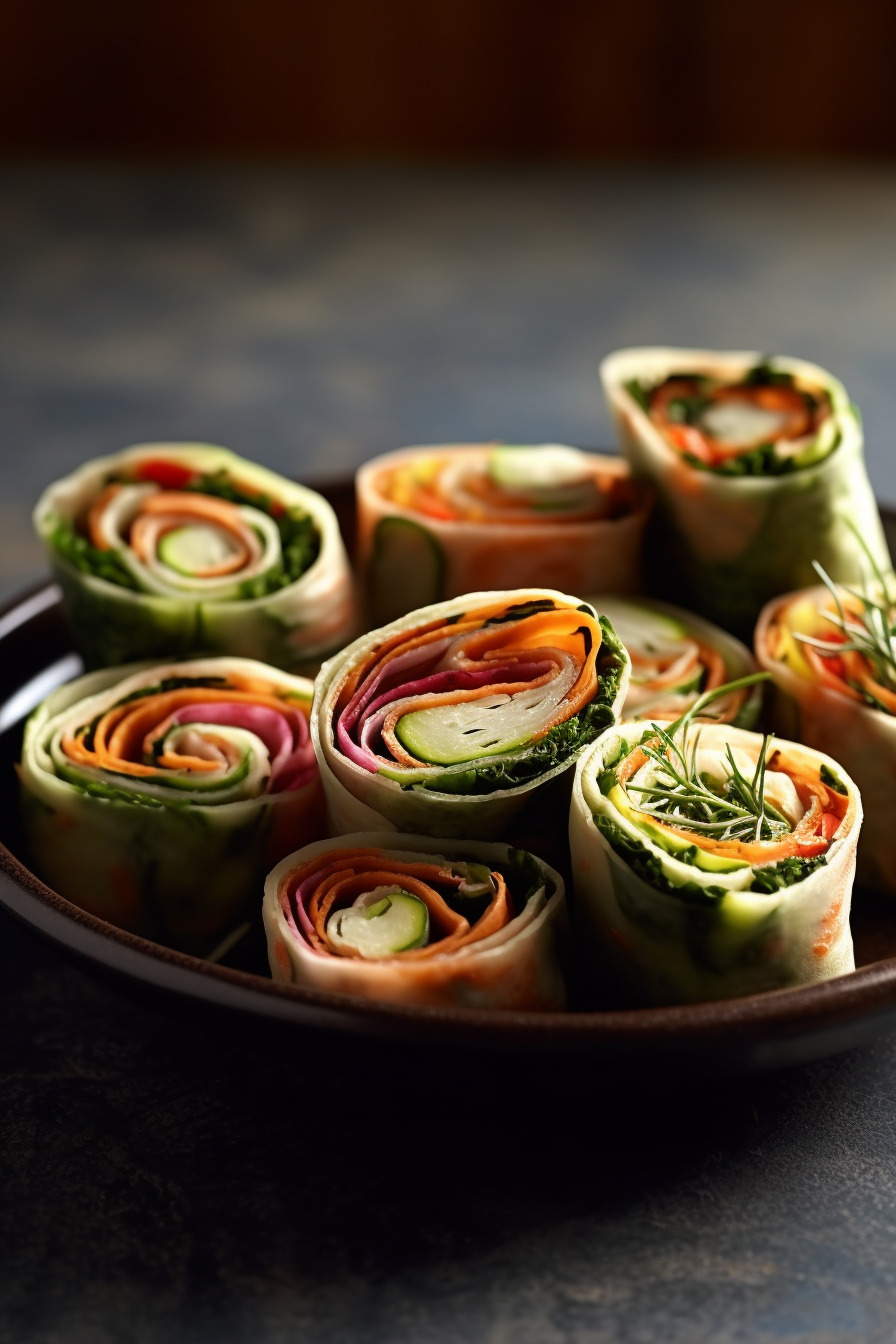 Knusprige Frühlingsrollen mit Gemüsefüllung - Asiatische Snacks Fingerfood