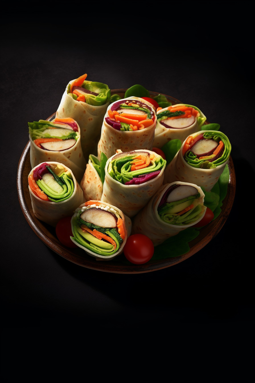 Gemüse-Wrap-Röllchen als Fingerfood