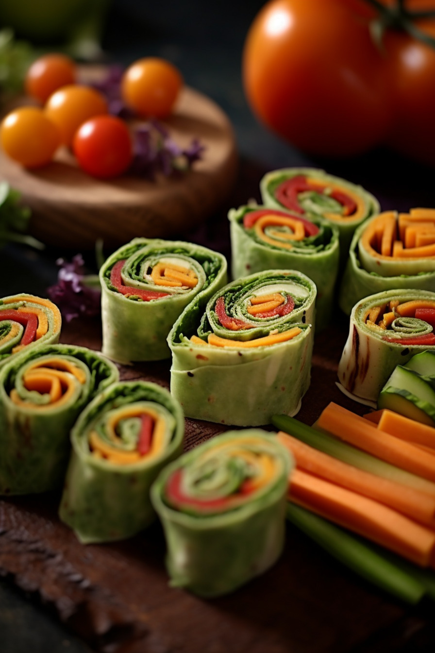 Gemüse-Wrap-Röllchen als Fingerfood