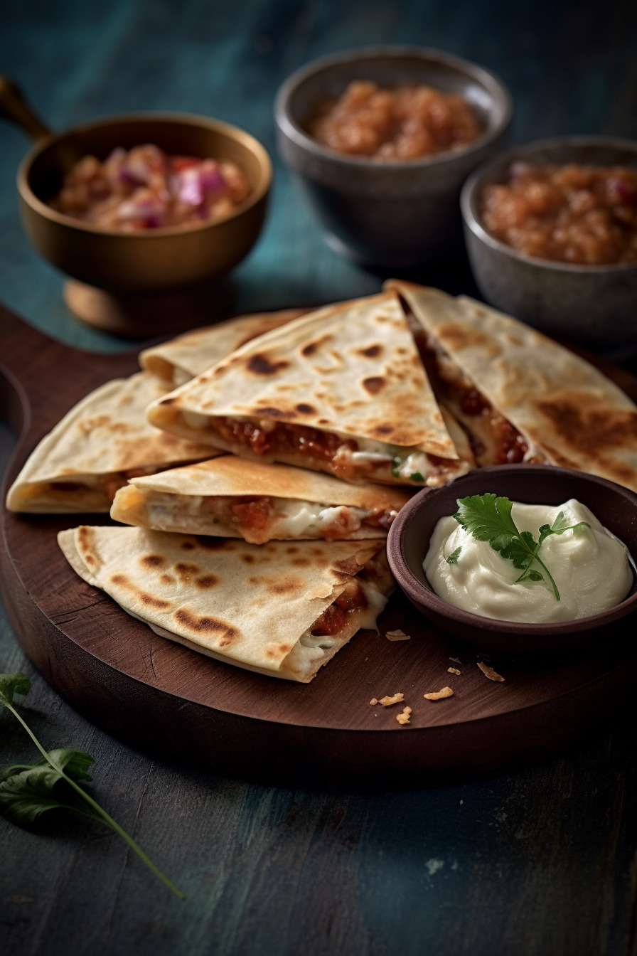 Vegetarische Quesadillas mit Dip