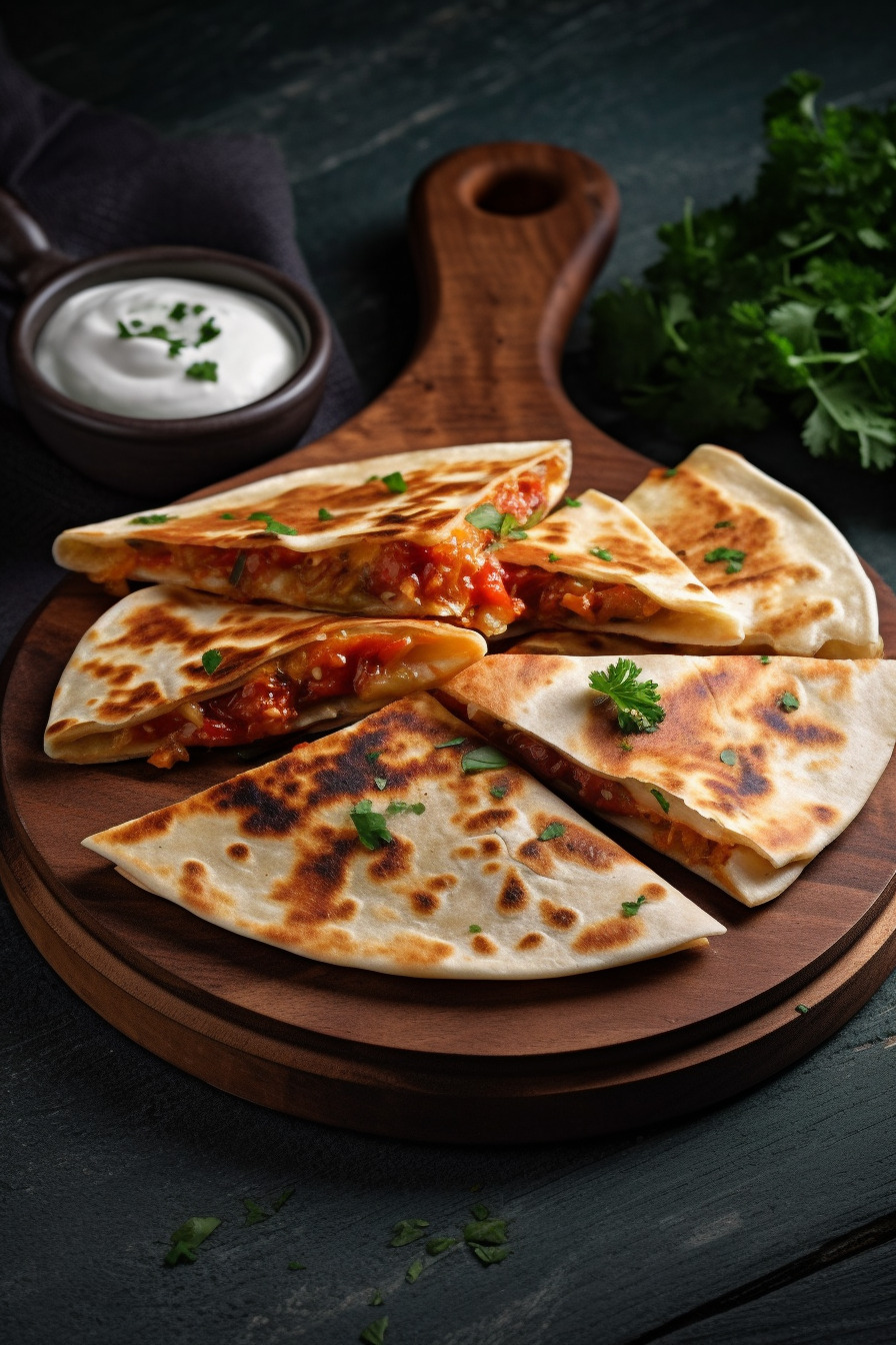 Vegetarische Quesadillas mit Dip