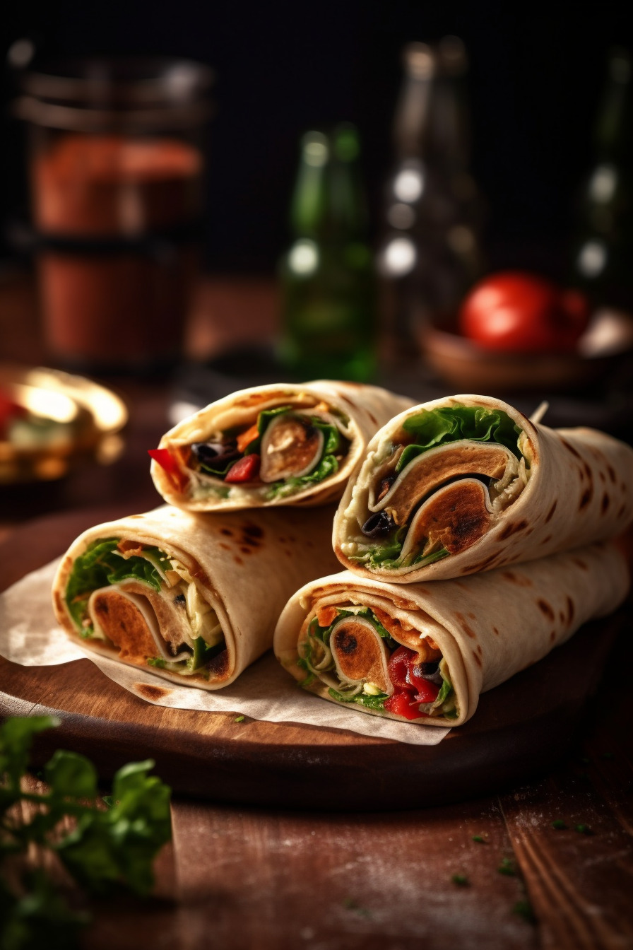 Vegetarische Wraps als Fingerfood