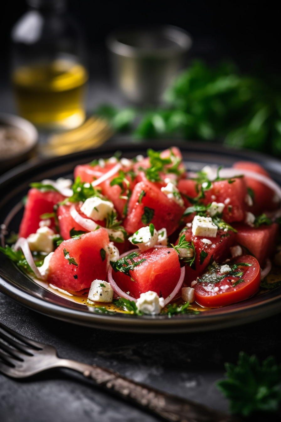 Wassermelonen-Feta-Salat