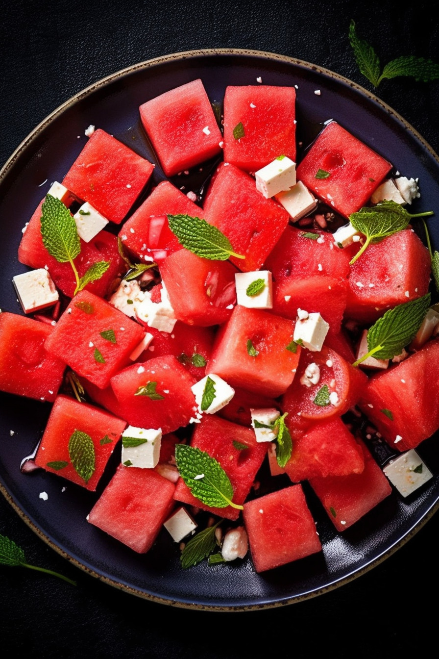 Wassermelonen-Feta-Salat