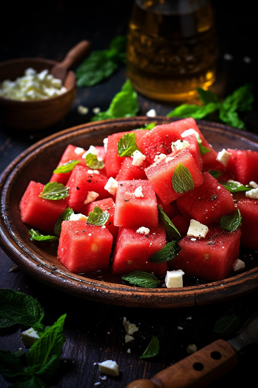 Wassermelonen-Feta-Salat