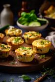 Glutenfreie Mini-Quiches mit Zucchini und Feta