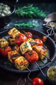 Low Carb Halloumi-Spieße - Vegetarisches Fingerfood