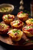 Knusprige Mini-Quiches mit Schinken und Lauch