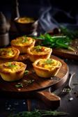 Mini-Quiches mit Lauch und Käse.