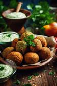 Orientalische Falafel mit Joghurt-Minz-Dip