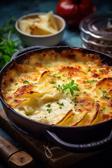 Kartoffelgratin mit Käse und Sahne