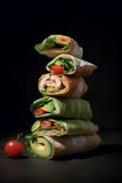 Vegane Gemüse-Röllchen im Wrap