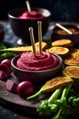 Gemüsesticks mit Rote-Bete-Hummus