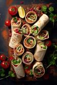 Vegetarische Wraps als Fingerfood